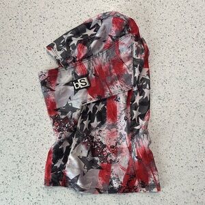 Blackstrap Star Print Balaclava in Red/Gray/White